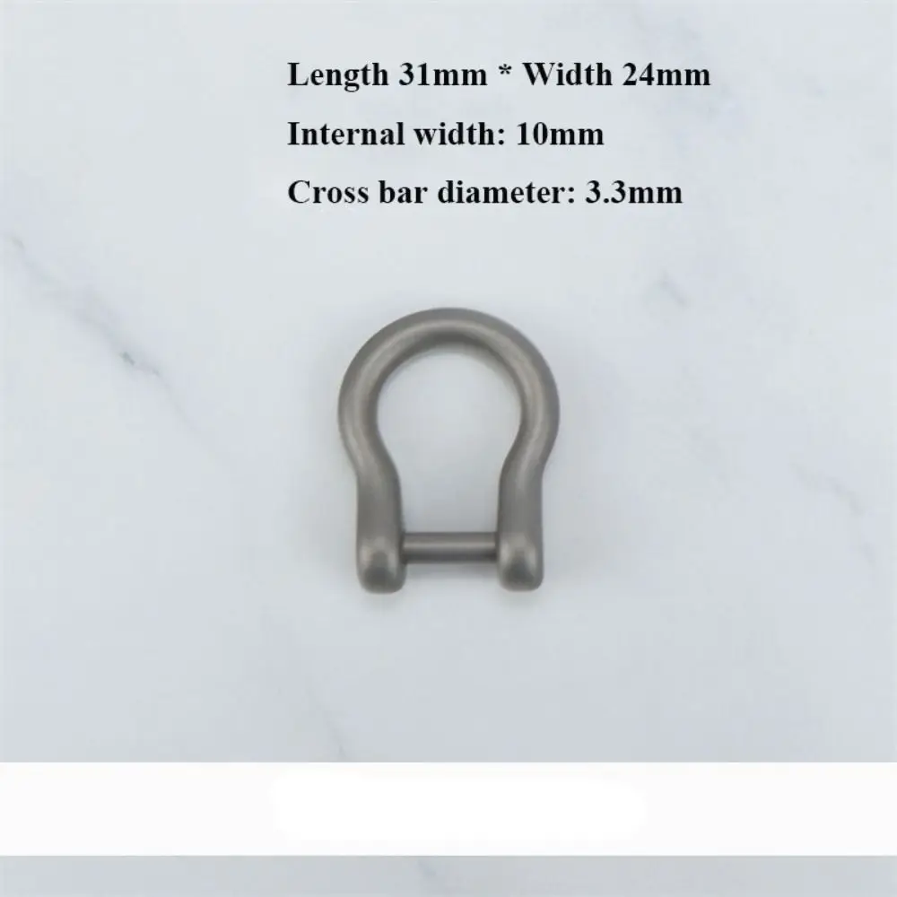 1pcs Horseshoe Buckles Carabiner Titanium Alloy D Bow Staples Shackle Key Ring Keychain Hook Buckles Outdoor Bracelet Buckles