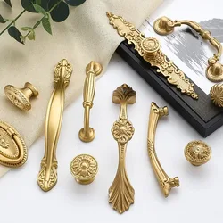 American Brass Furniture Handle European Wardrobe Cabinet Shoe Cabinet Door Handle Kitchen Cabinet Knob Cupboard Door Pulls