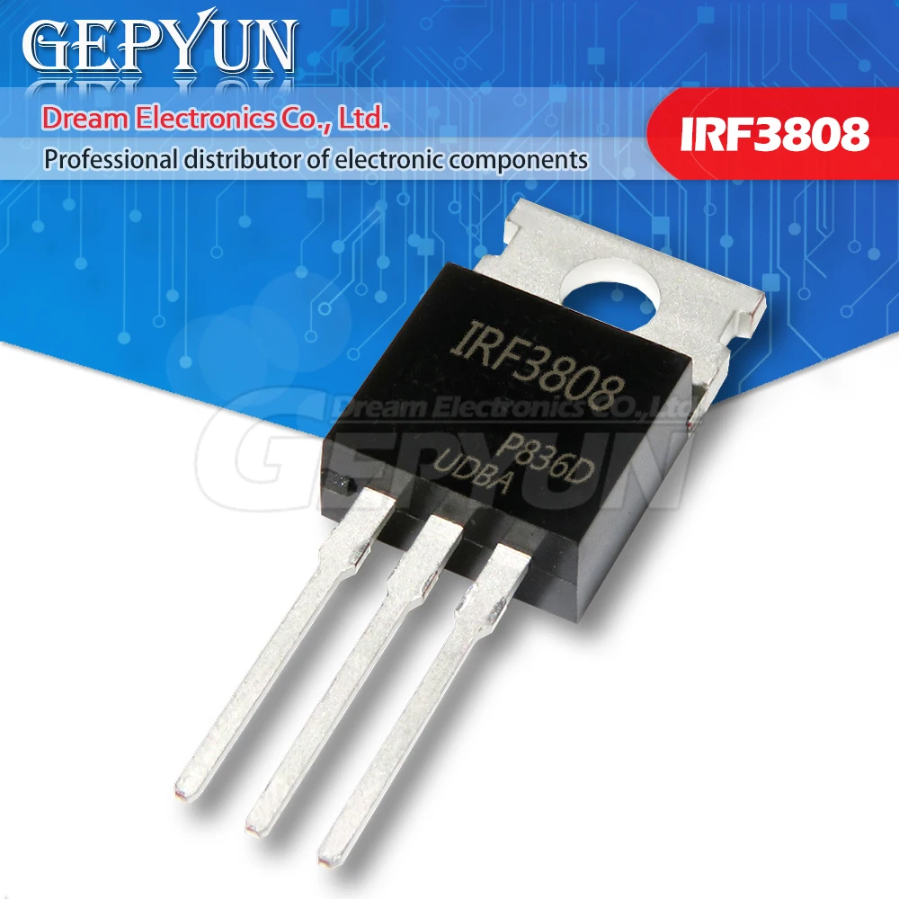 Transistor MOSFET IRF3808PBF TO-220 IRF3808 TO220, neuf, 10 pièces