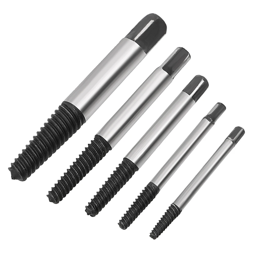 Convenience Drill Bit Set 5 Pcs/set Broken Bolt Remover Practical Tools Screw Extractor Set Damaged Screw Extractor