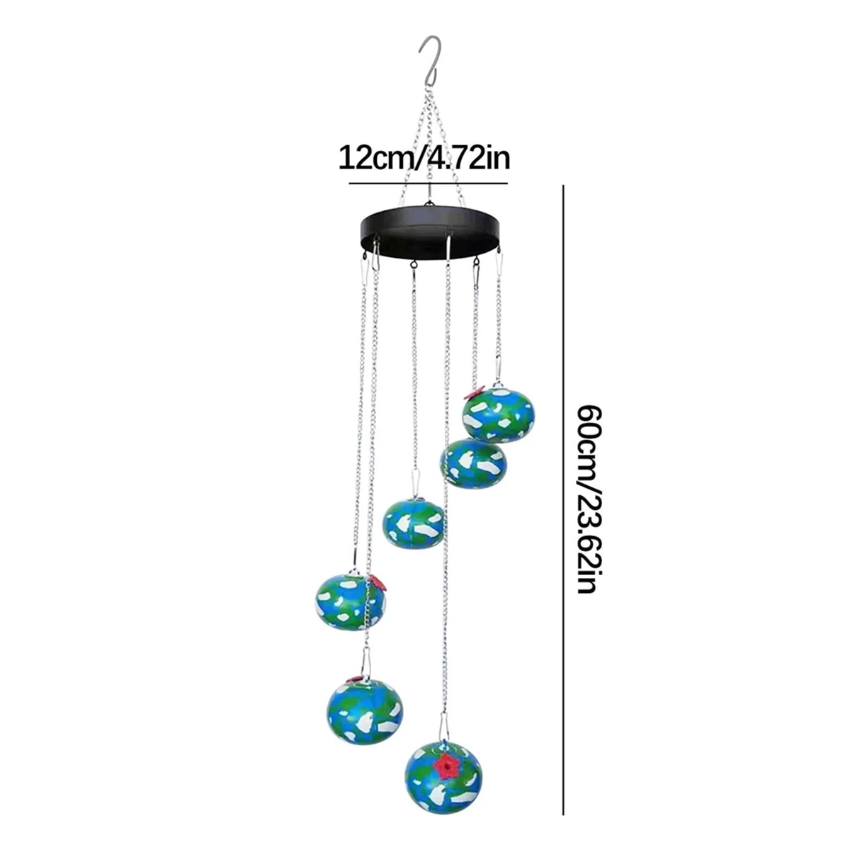 Charming Wind Chimes Bird Feeders for Outdoors Hanging Ant and Bee Proof,Never Leak,Perfect Garden Decor,A