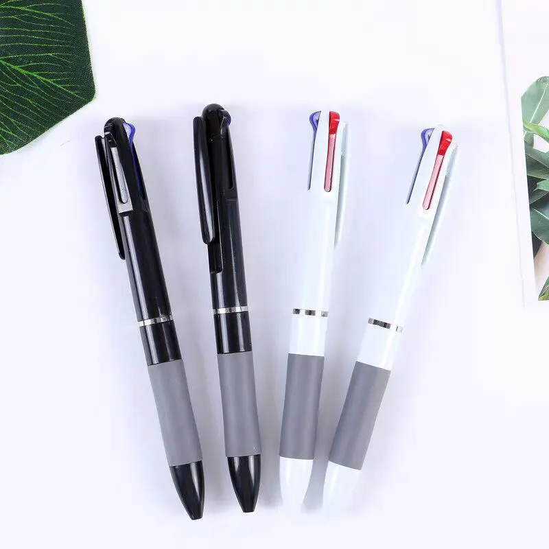 20Pcs 3 in 1 Press Pen Multi-color Ballpoint Pens 0.7mm 3 Colors Ballpoint Pen Refill Multicolor Pens Plastic Ballpoint Pens