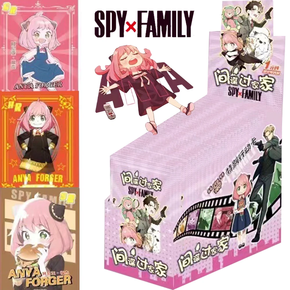 

Spy X Family Collection Cards Deluxe Edition Daily Funny Anime Anya Yor Loid Forger Special Action Chapter Cards Kids Toys Gifts