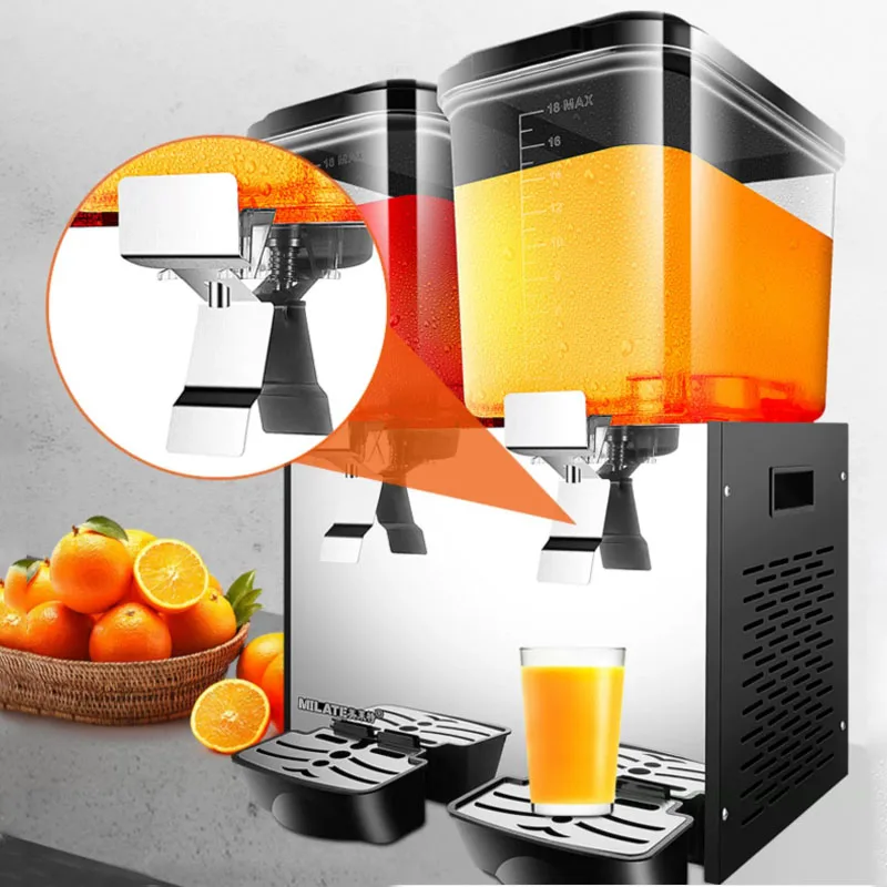 18L*2 Cylinder Melting Machine Commercial Frozen Hot/Cold Drink Beverage Milk Fruit Juicer Juice Dispenser Maker Juicer110V