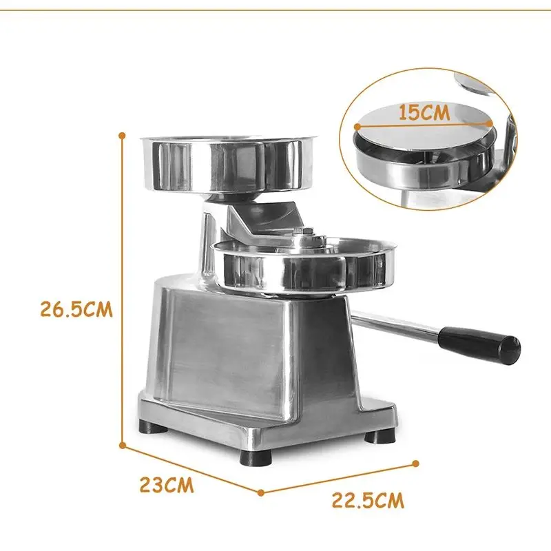 Manual burger Patty Making Machine 304 Stainless Steel One Time Stamping