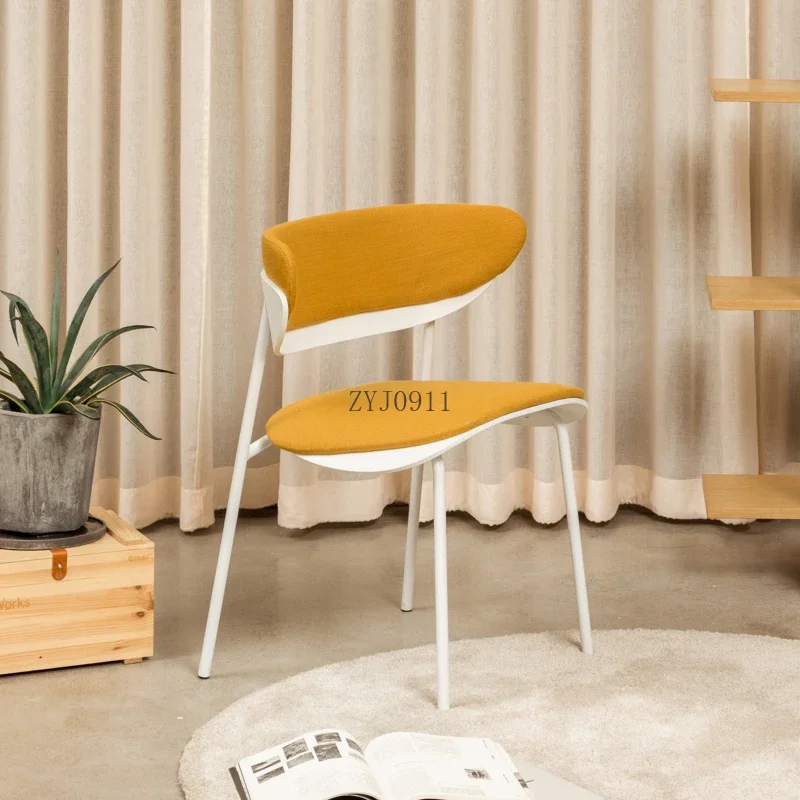 Nordic Home Designer Moderner, einfacher, stapelbarer Stuhl mit Rückenlehne, Esszimmerstuhl