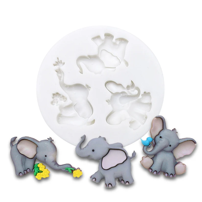 Elephant Silicone Sugarcraft Mold Chocolate Cupcake Baking Fondant Cake Decorating Tools