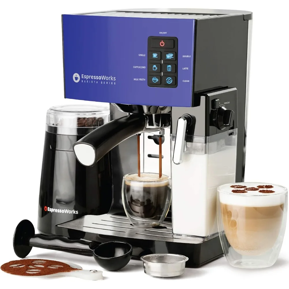 appuccino and Latte Maker 10-Piece Set - Brew Cappuccino and Latte with One Button - Espresso Ma