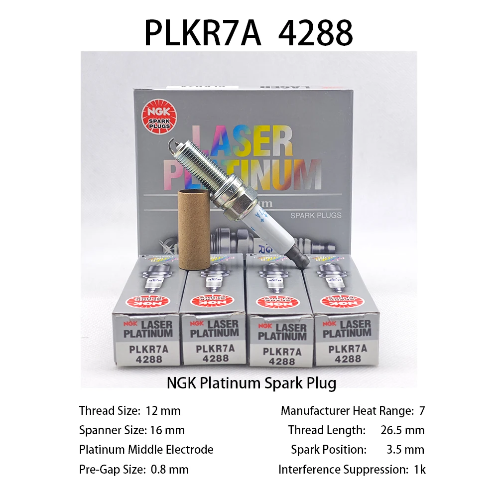 

4 шт. 6 шт. оригинальная платиновая свеча зажигания NGK PLKR7A 4288 подходит для MERCEDES-BENZ W203 W204 W211 W212 CL203 S203 S204 C209 и т. д.