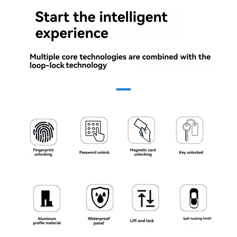 ABSQ-Tuya スマートドアロック指紋生体認証防水デジタル電子ロックアプリ IC カードパスワードアルミ合金ロック A