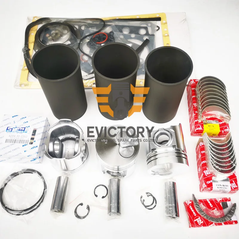 3D95S-W-1 overhaul Rebuild Kit valve guide For Yanmar PC50 PC40 Excavator