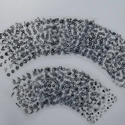 30pcs Black Flowers Nail Art Stickers 3D Self Adhesive Daisy Floral Nail Tips Design Decals Manicure Supplies For Women & Girls*