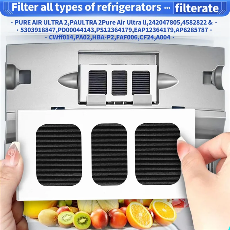 4 pacotes para peças de filtro de ar de geladeira paultra2 para filtro de ar de geladeira paultra2 pure air ultra ii