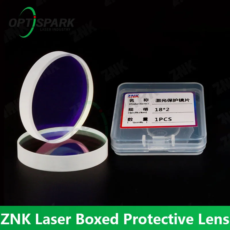 OPTISPARK Boxed Quartz Lens Laser Protection Lens Is Suitable For Fiber Optic Cutting Machine 18*2 Handheld Welding Window Film