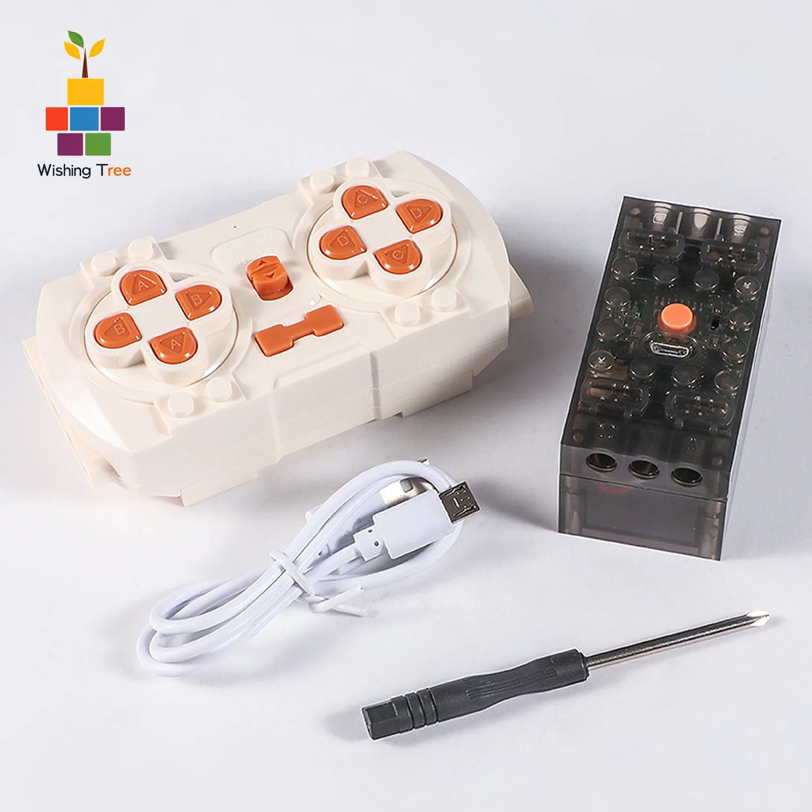 

MOC Смартфон Приложение Комплект дистанционного управления Перезаряжаемый USB-батарейный блок Управление скоростью Программируемый набор модификаций строительного блока