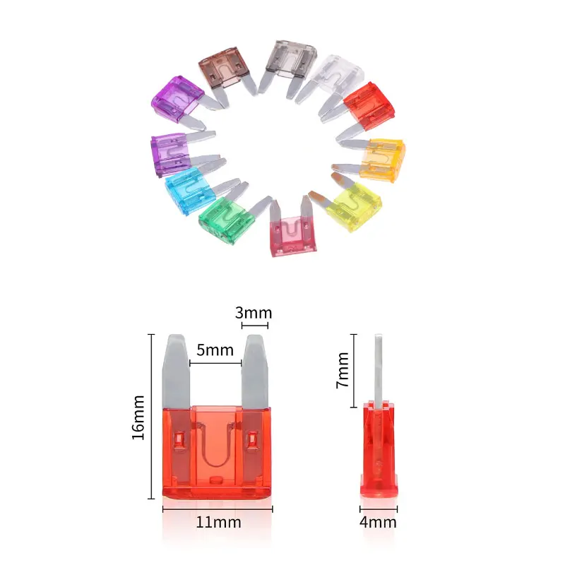 Автомобильный предохранитель, комплект автомобильных предохранителей для ксеноновой лампы, 3 А, 5 А, а, 10 А, 15 А, 20 А, 25 А, 30 А, 35 А, 40 А