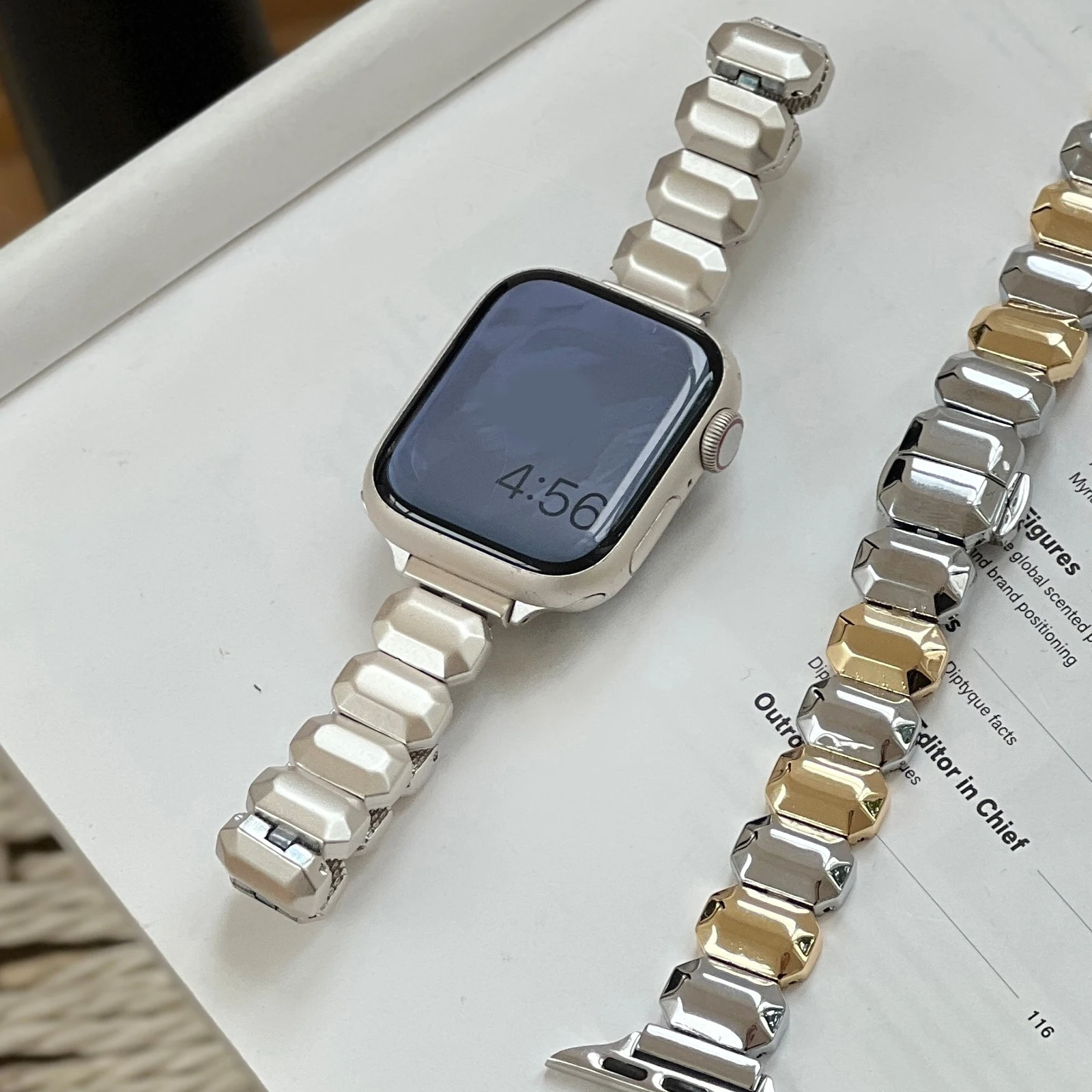 Металлический ремешок для Apple Watch Band Block, браслет-цепочка для Iwatch987654SE Ultra для мужчин и женщин 38 40 41 42 44 45 49 мм, модный браслет
