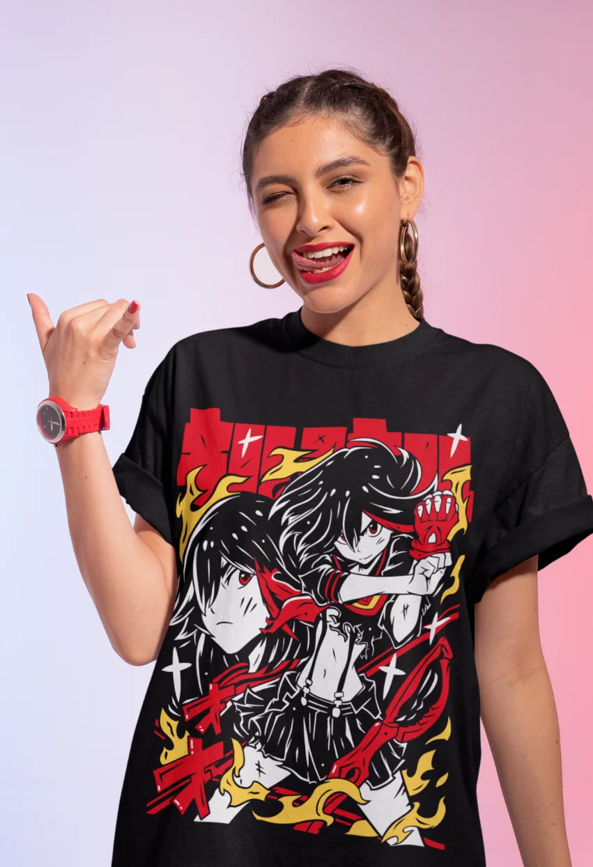 Kill La Kill Ryuko T-Shirt Girl Anime Ryuko Matoi Senketsu Shirt Soft Tee