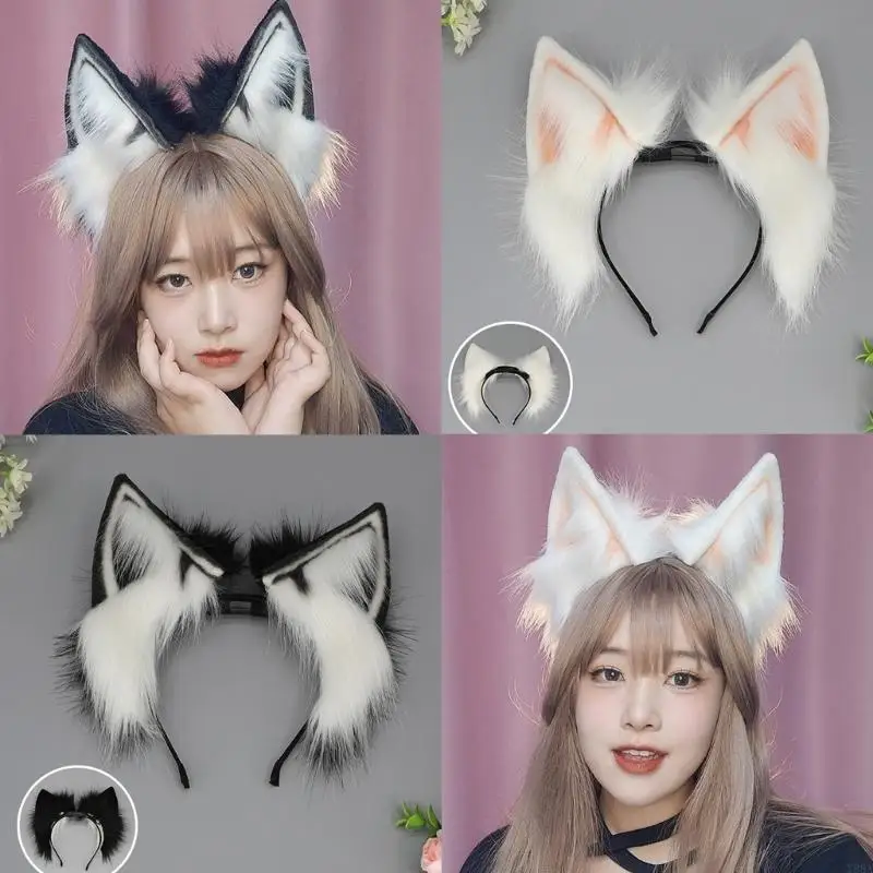 

Y88A Anime Headband Bendable Headband Cosplay Costume Comic Shows Plush Headband Masked Ball Hairpiece Clothing Accessories