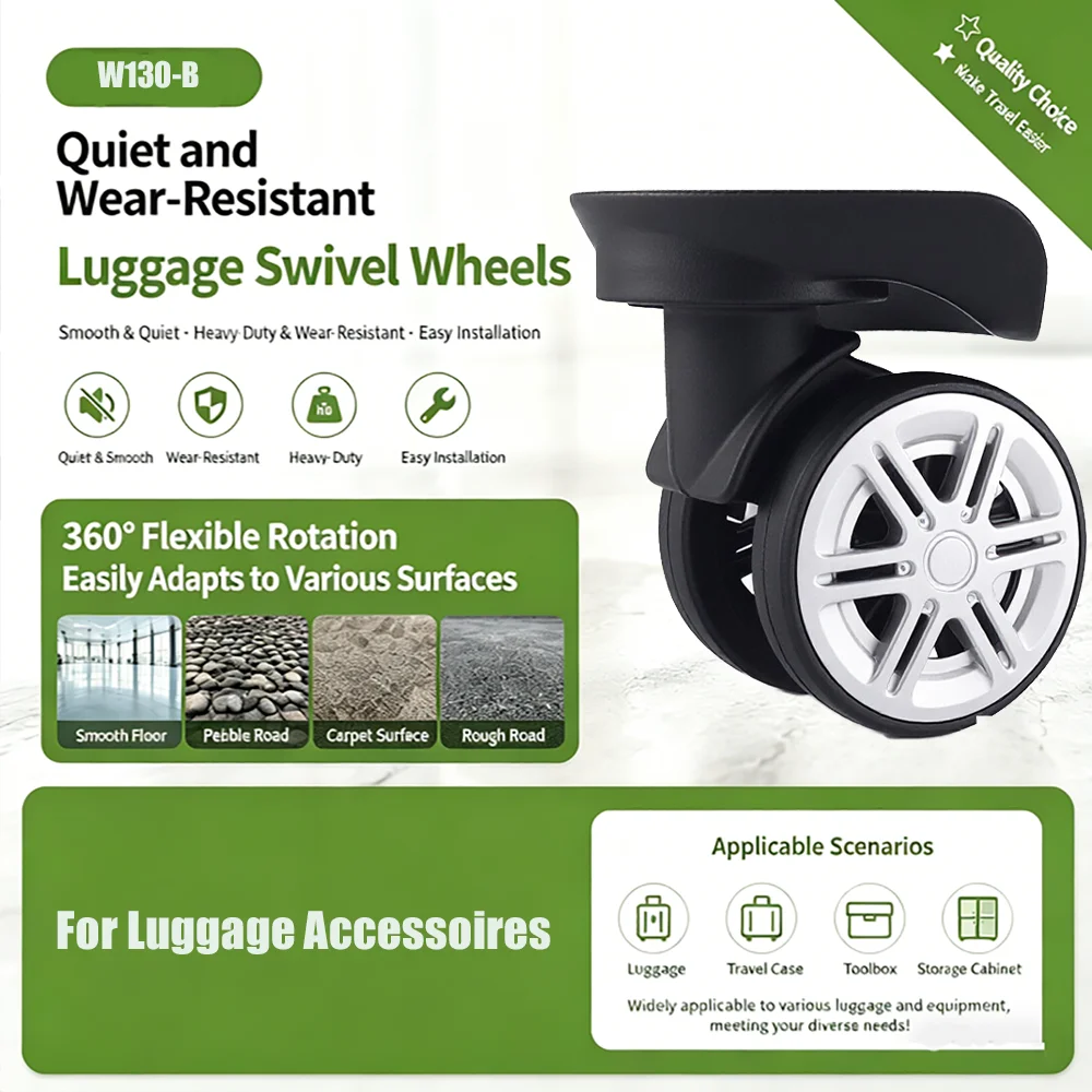 Silent Replacement Luggage Wheels - Сменные поворотные колесики для чемодана-тележки, бесшумные
