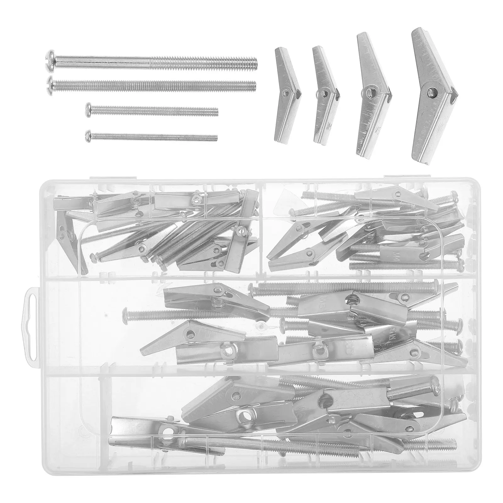 

32Pcs Toggle Bolt Wing Nut Set Metal Drywall Anchors Heavy Duty Sheet Rock Screws Fasteners Hardware Assortment for Hanging