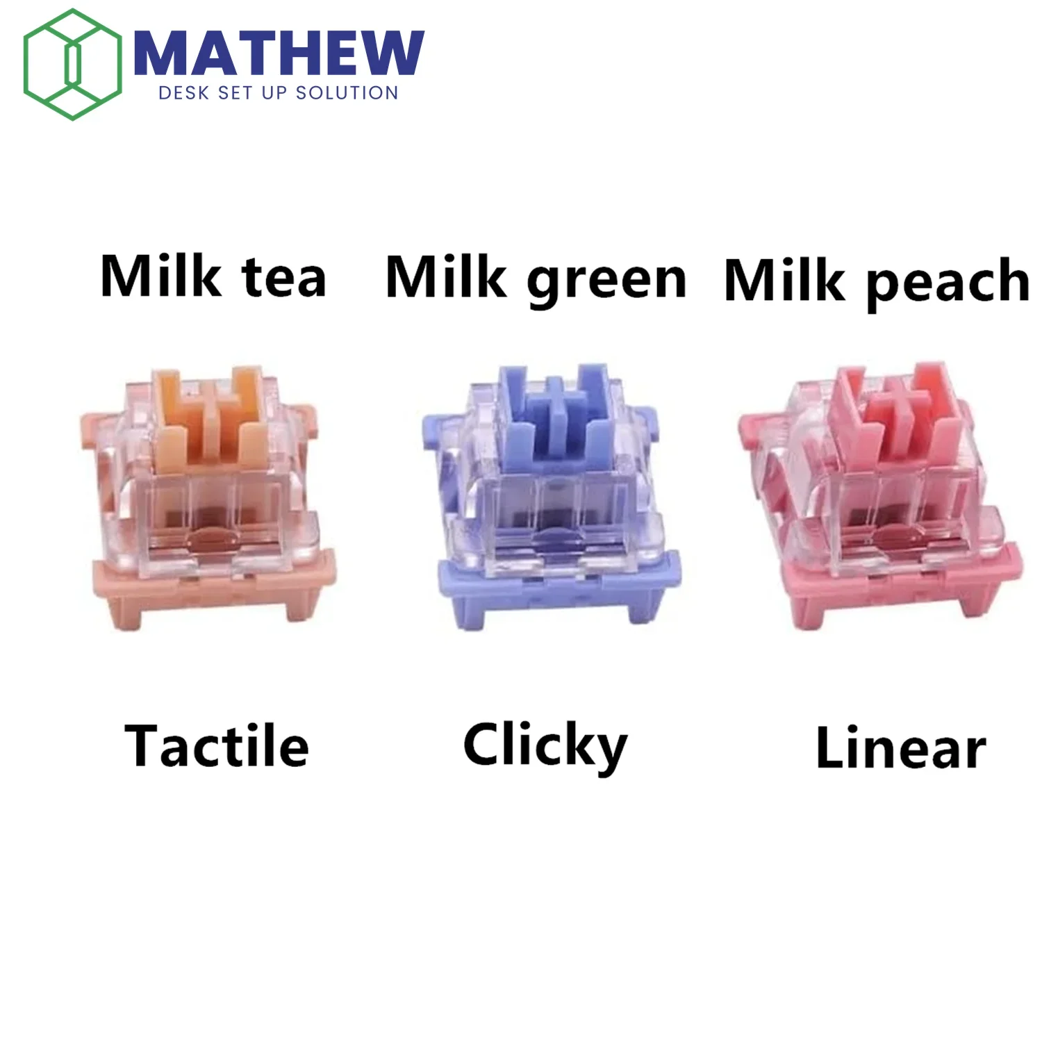 

Outemu Milk Tea Switch Milk Peach Switch Milk Green Switch Mechanical Keyboard Switches Hotswap Factory Lubrication 3pin