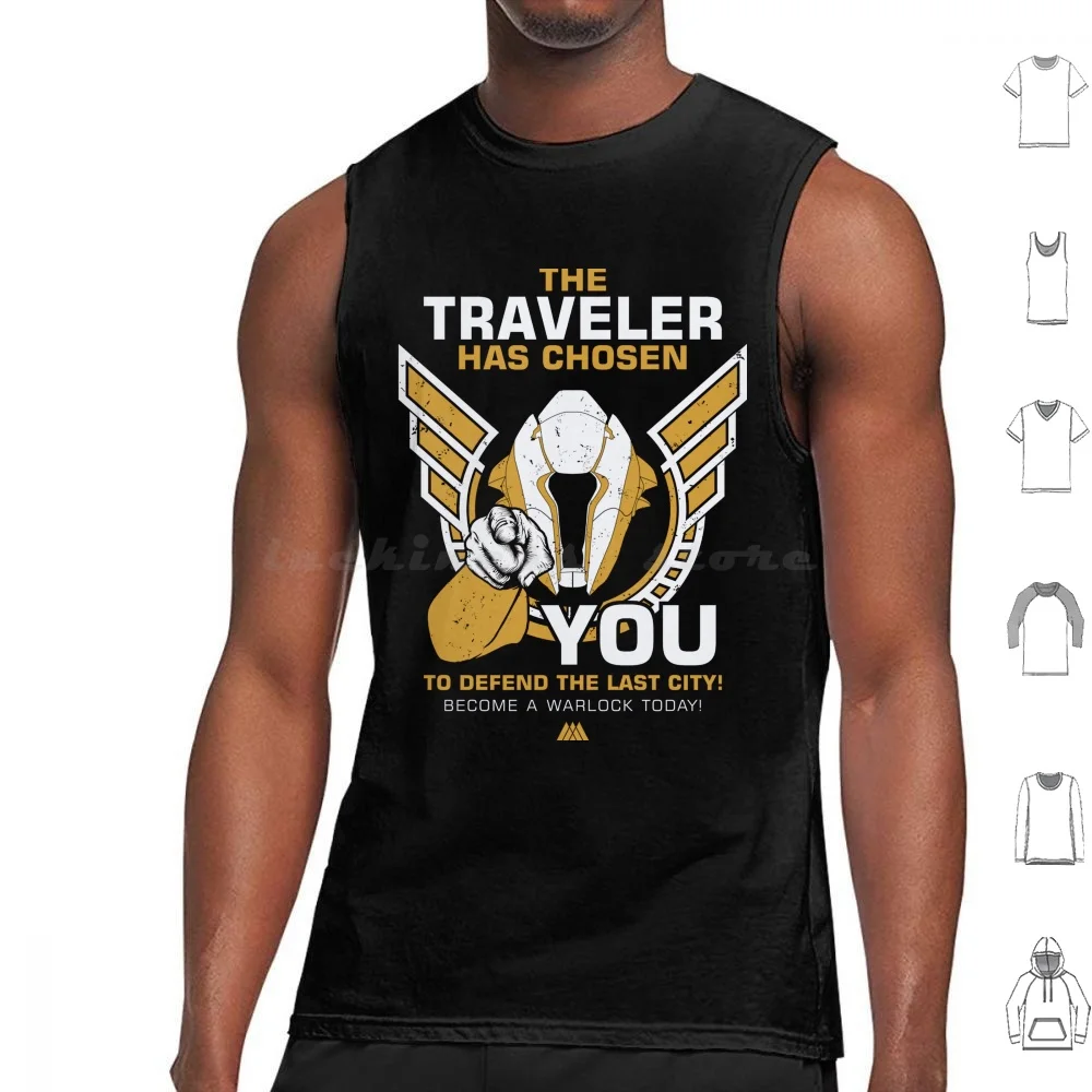 Travelers Chosen ( Warlock ) Tank Tops Print Cotton Destiny 2 Destiny Destiny2 Destiny The Game 6 Exotic Titan Warlock