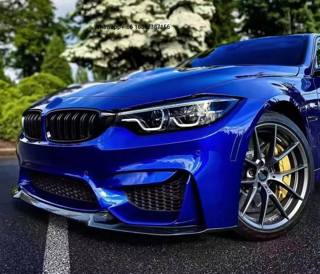 

Новинка для M3 M4 F80 F82 CS: карбоновый передний сплиттер с вырезами под выхлопную трубу — бренд YAOCHI, установка на болтах, универсальная совместимость