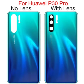 กระจกนิรภัยสำหรับ Huawei P30 Pro, ฝาครอบแบตเตอรี่อะไหล่ฝาครอบหลังประตูด้านหลังฝาครอบแบตเตอรี่สำหรับ Huawei P30พร้อมเลนส์กล้อง