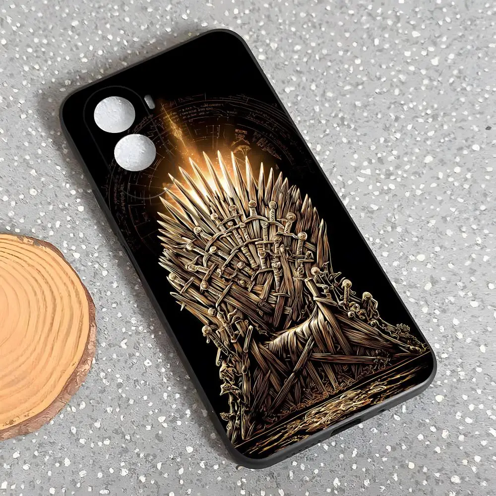 Funda de teléfono t-trono de cristal para Poco M7 M6 M5 S M4 F7 Ultra F6 F5 X7 X6 X5 X4 GT Pro carcasa suave negra