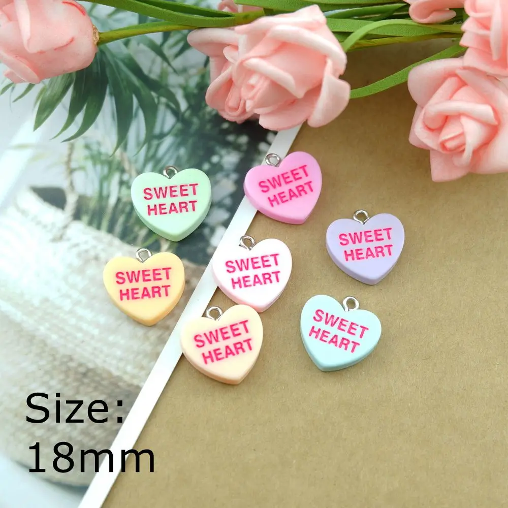 20pcs Sweet Heart Charms Earring Bracelets Jewelry Making DIY Pendants Wholesale Bulk