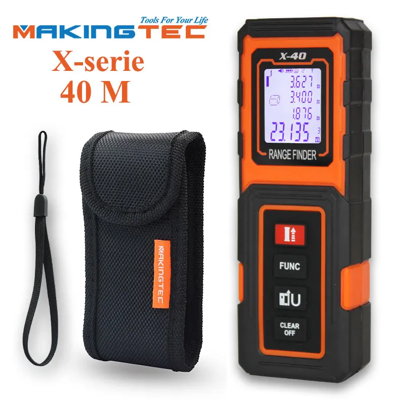 MAKINGTEC Laser Meter Laser Rangefinder Roulette 40/60M Digital Measuring Tape Distance Meter Laser Tape Measure Laser Device