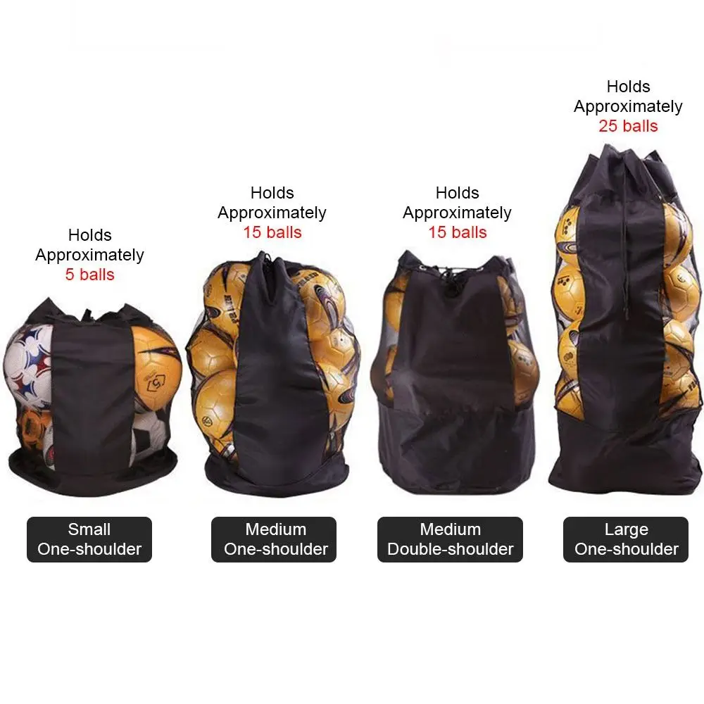 1 borsa portaoggetti per palline di grande capacità borsa a tracolla grande ispessita in rete borsa per attrezzature sportive in tessuto Oxford