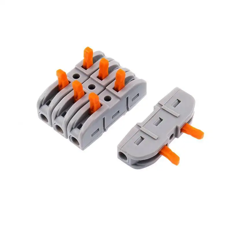 10 Stück Schnellverbinder für Kabel, Ein-Ein-Aus, verbindbar, Press-Typ, Lampenverteiler, weich und hart – Detail 5