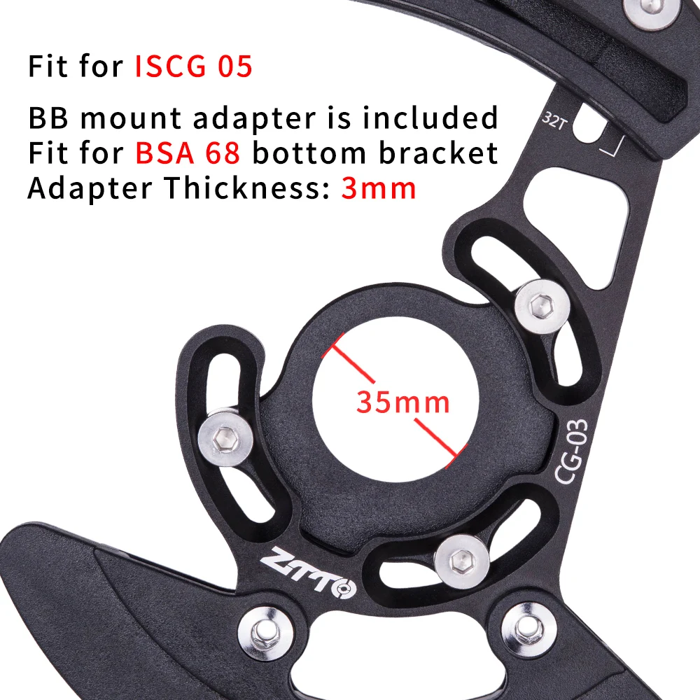 ZTTO Bicycle Chain Guide ISCG03 ISCG05 BB Mount Chain Protector MTB DH  AM Chain Guide Chainring 32-38T 1x system Chainwheel