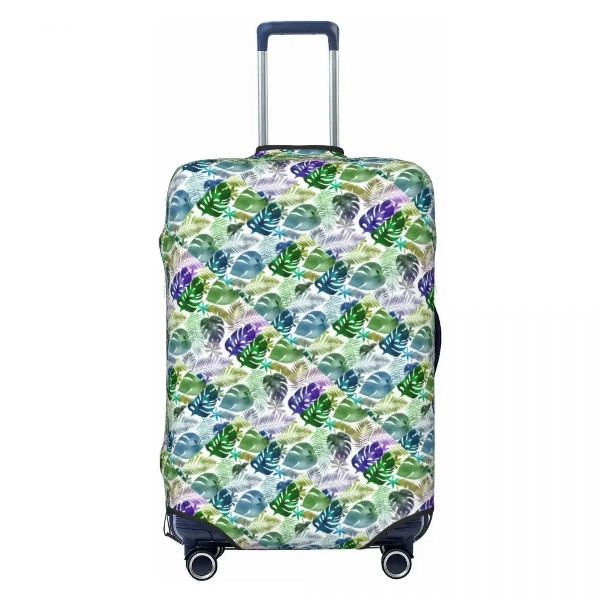 Tropical Suitcase Cover Palm Leaves Holiday Cruise Trip Elastic Luggage Accesories Protector