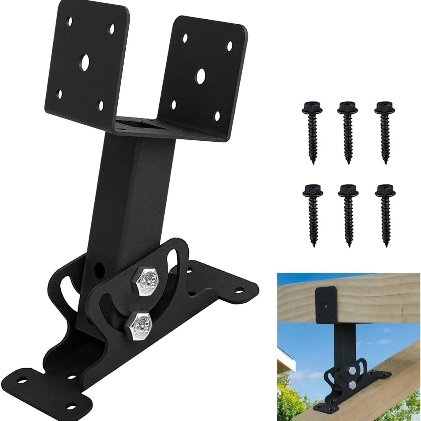 

Комплект кронштейнов для крепления к крыше, опора для перголы, сверхпрочный регулируемый кронштейн для крепления к крыше