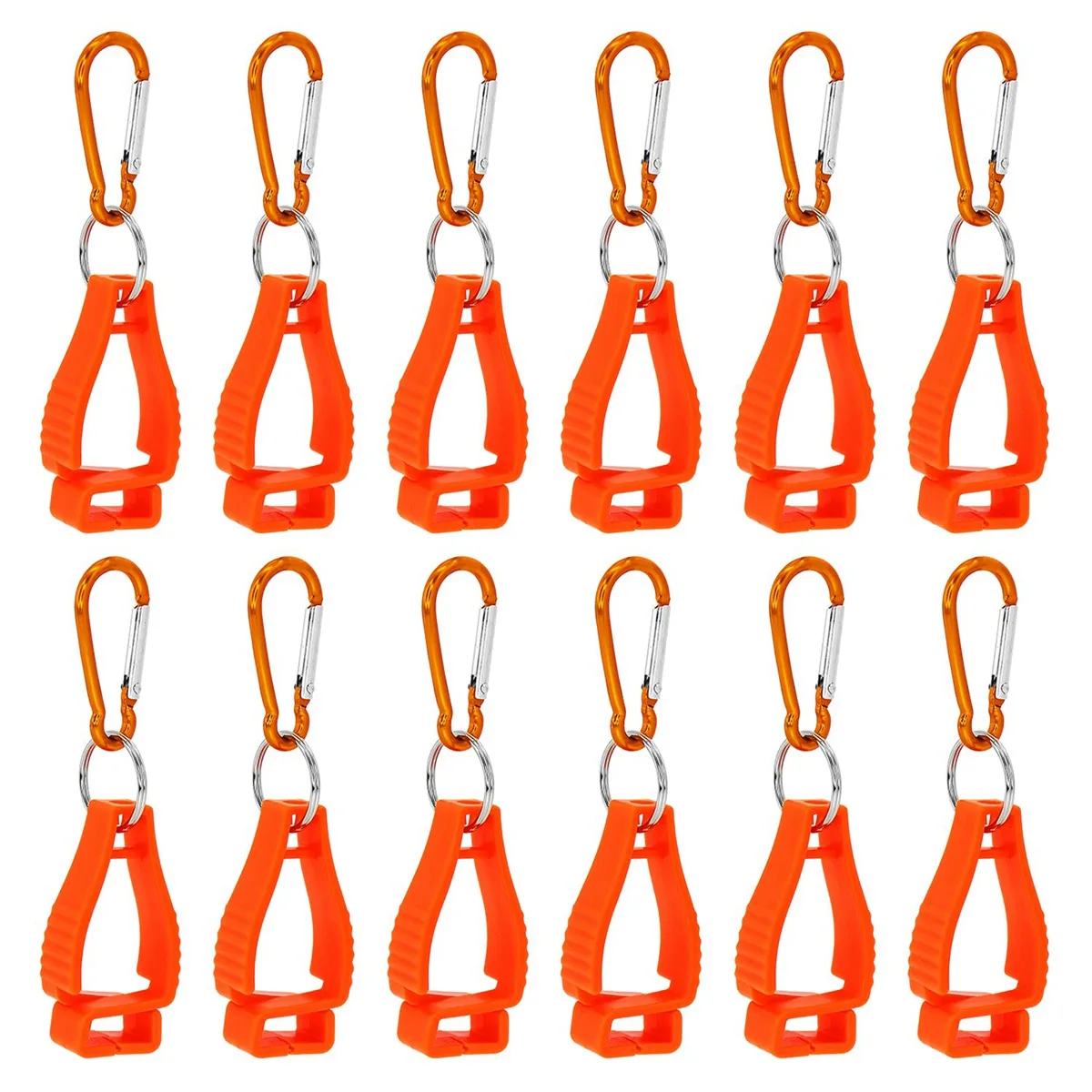 Glove Clips for Work Glove Holders Glove Belt Clip with Metal Carabiners for Construction Worker Guard Labor(Orange)