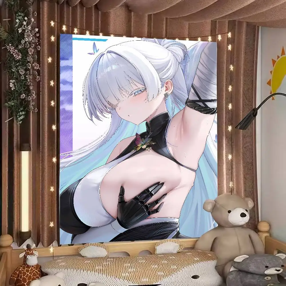 بارد الساخن Kawaii فتاة Nayuta نسيج الديكور غرفة نوم عنبر خلفية القماش عطلة المنزل حزب غرفة المعيشة نادي نسيج #1