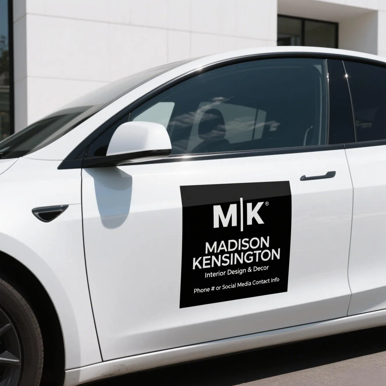 Custom 'Design' 1pc, Personalized Magnetic Car Emblem, Company Logo, QR Code, Business Promotion