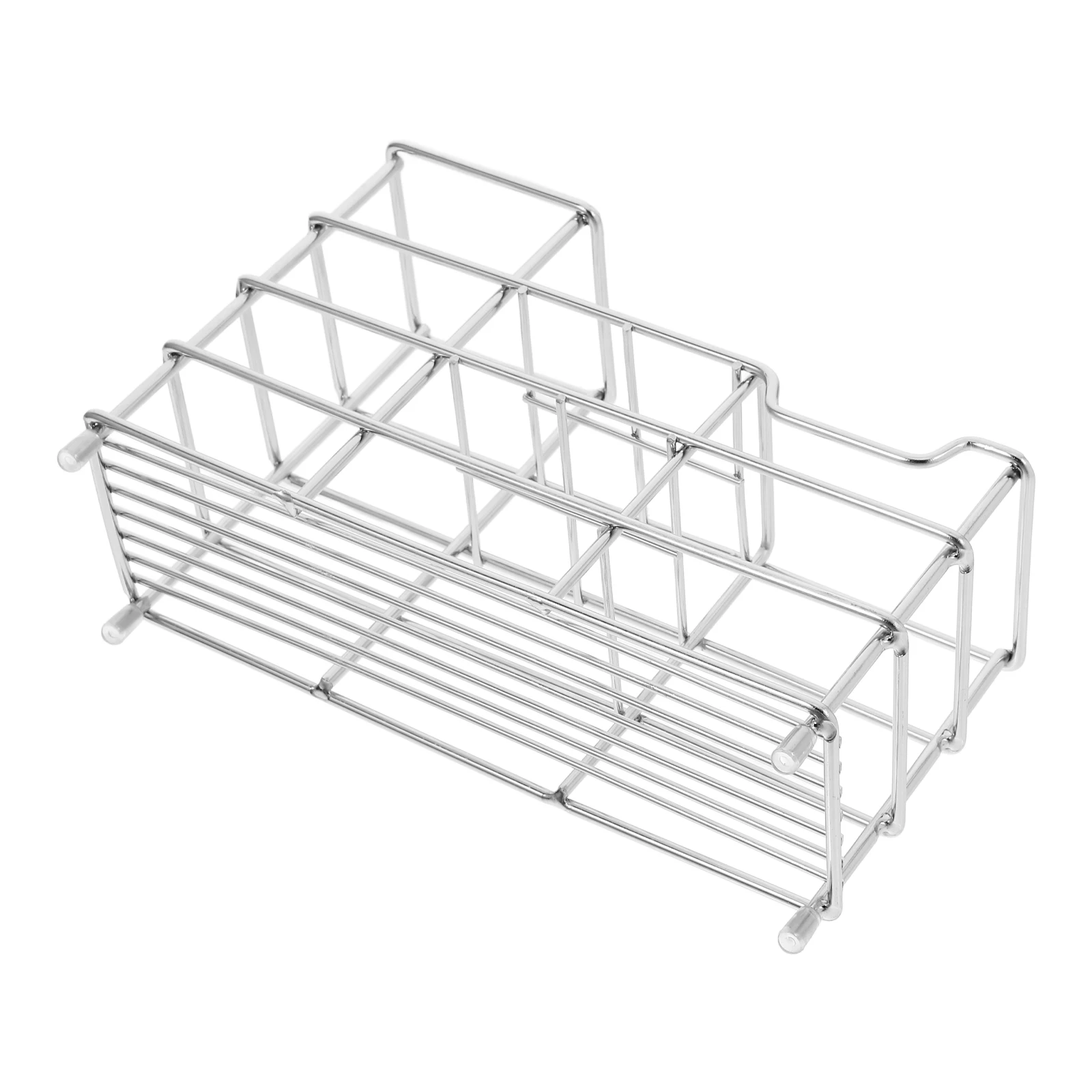 

Stainless Steel Toothbrush Holder Household Toothpaste Rack Bathroom Countertop Stand Electric Toothbrush Display Metal
