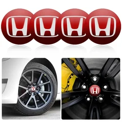 4Pcs 56mm Car Wheel Center Hub Cap Logo Stickers Rim Cover Emblem Styling for Honda Mugen Power Honda Civic Accord CRV Hrv Jazz