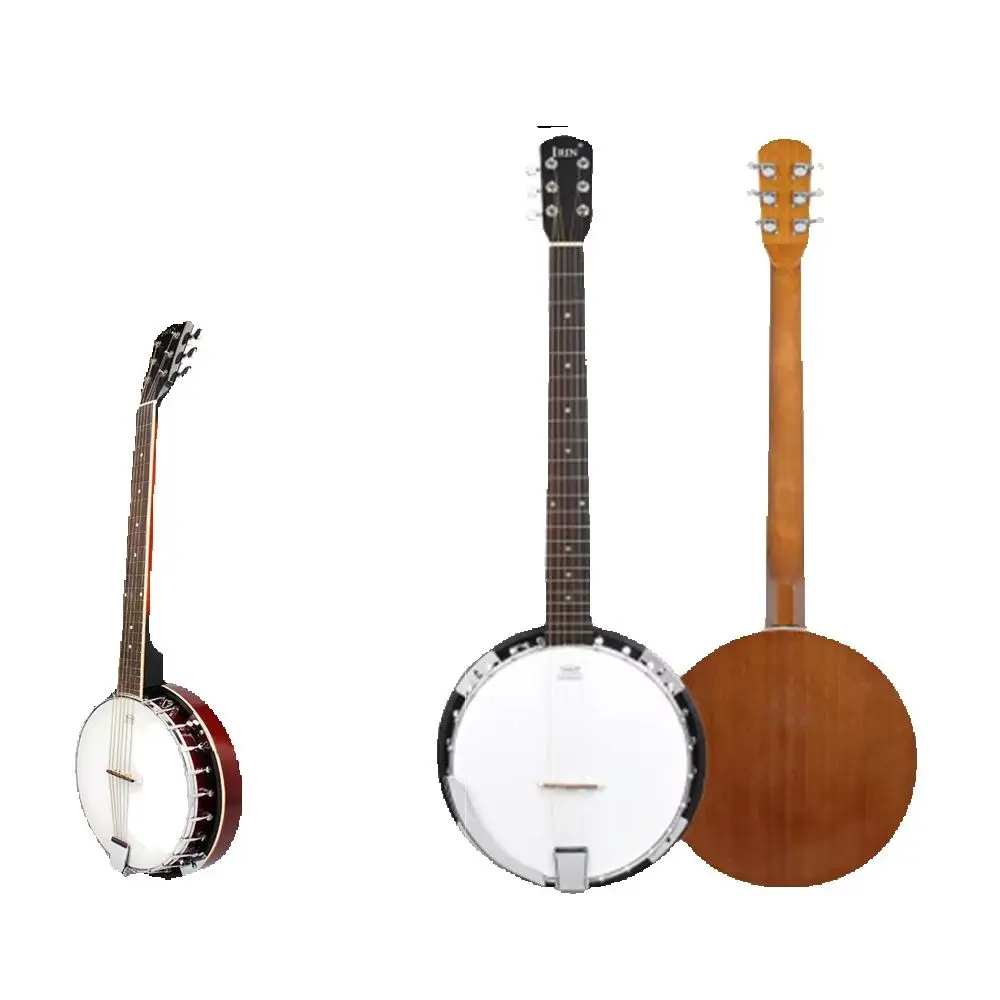 IRIN 6 Strings Banjo Imported Rose Fingerboard Banjo 6 Strings Guitar Beginners Professional 6 Strings Banjo Plucked Instrument