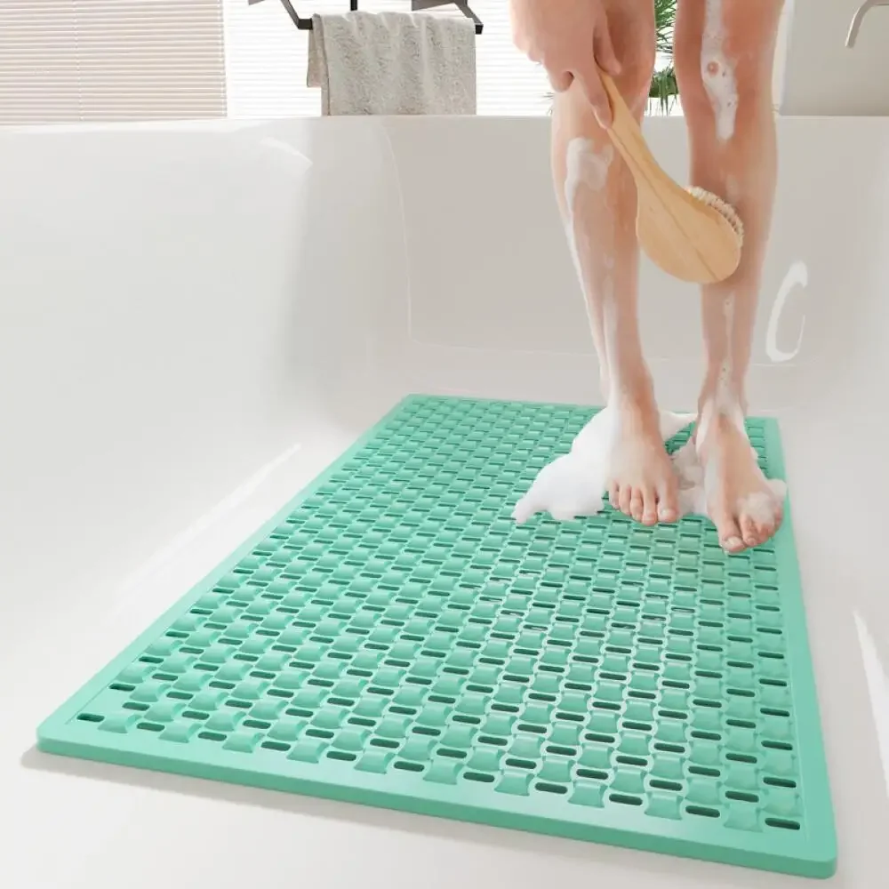 Anti-Slip Bath Rug TPE Bathroom Massage Foot Mat Shower Room Floor Mat Suction Cup Anti-Skid Mat Washroom Accessories Hot Sale