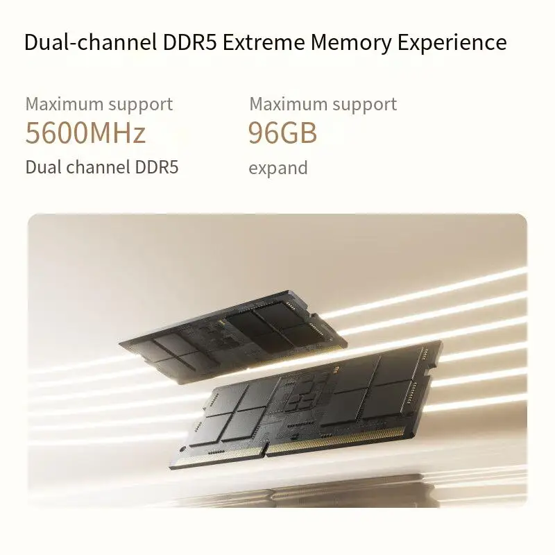 MINISFORUM UM760 PLUS Mini PC Ryzen 5 7640HS Lower Power Dual DDR5 16GB 1TB SSD WiFi 6E BT 5.2 4K HD 2.5G LAN Office Computer