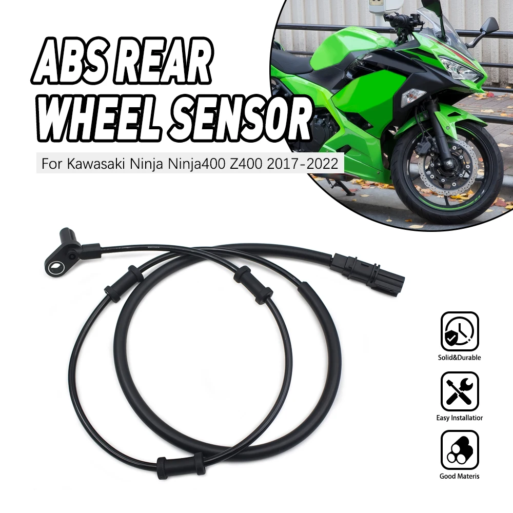 

Rear Brake System ABS Sensor Cable Wheel Speed Sensor For Kawasaki Ninja 400 Z400 2017 2018 2019 2020 2021 2022 Motorcycle Parts