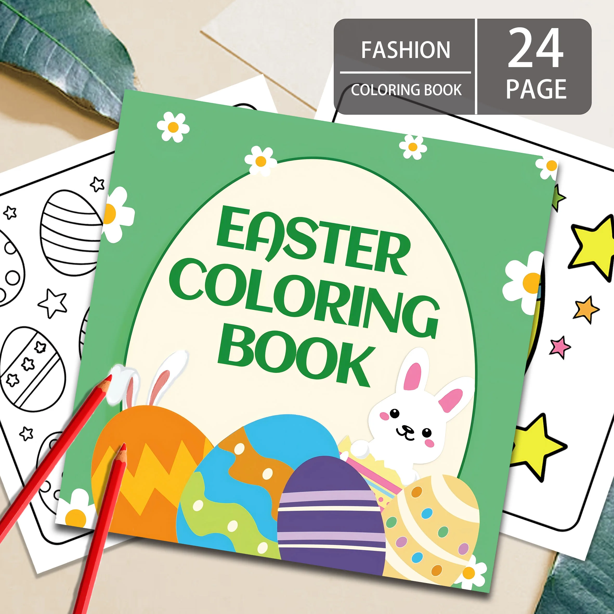 

Easter-Themed Coloring Book: Adorable and Lively Bunny Illustrations for Creative Fun