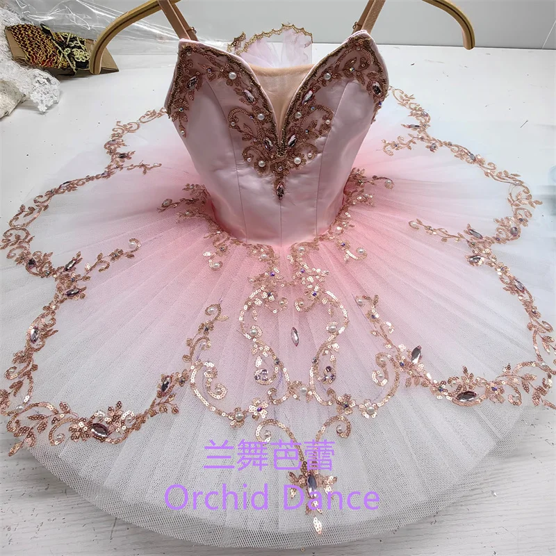 Suger Color Professional High Quality Women Adult Performance Wear Girls Pink Swan Lake Ballet Tutu Costumes