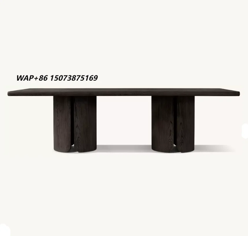 Madero rectangular dining table set modernist California design handmade villa hotel conference table