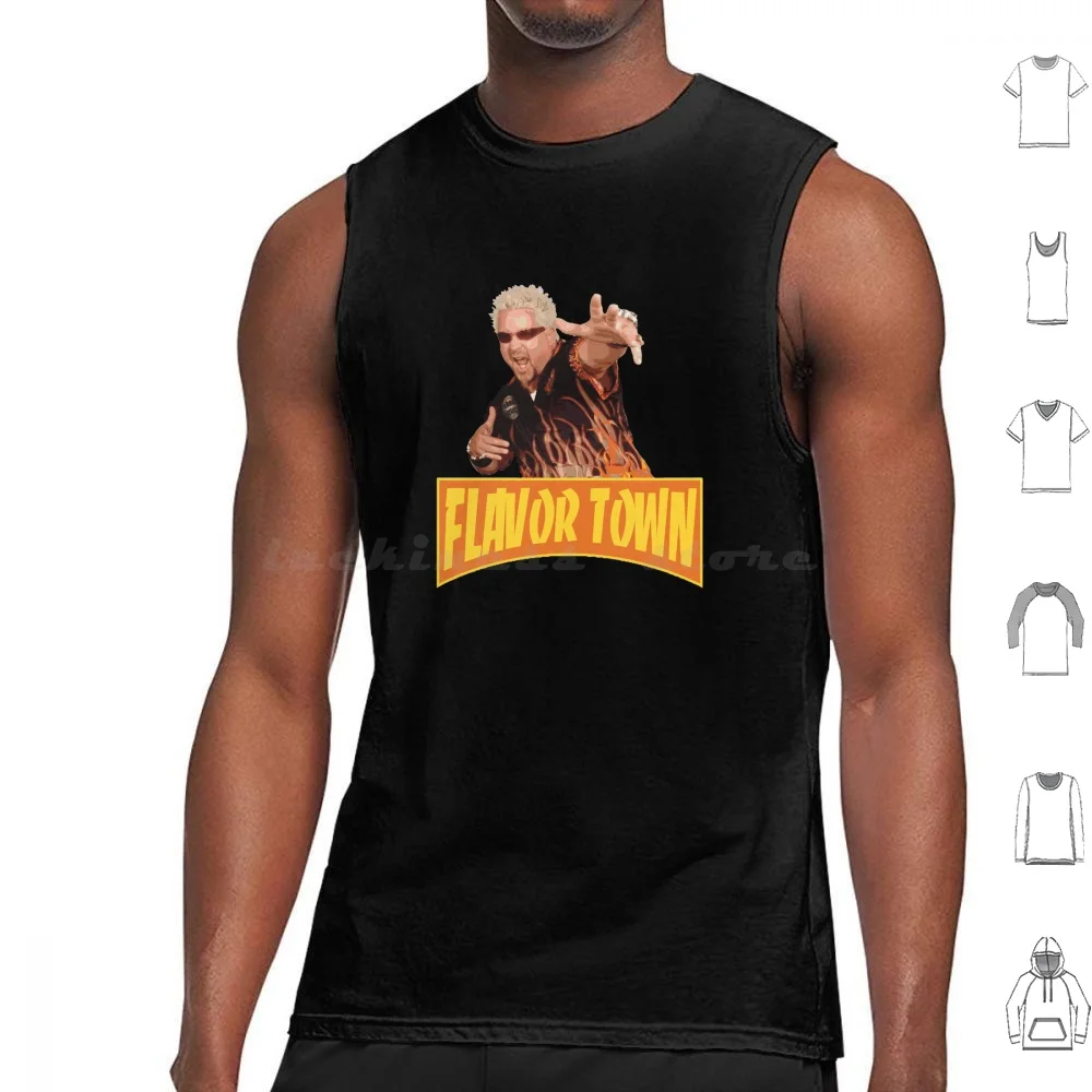 

Майки Flavortown, жилет без рукавов Guy Fieri Fieri Guy Food, забавный мем